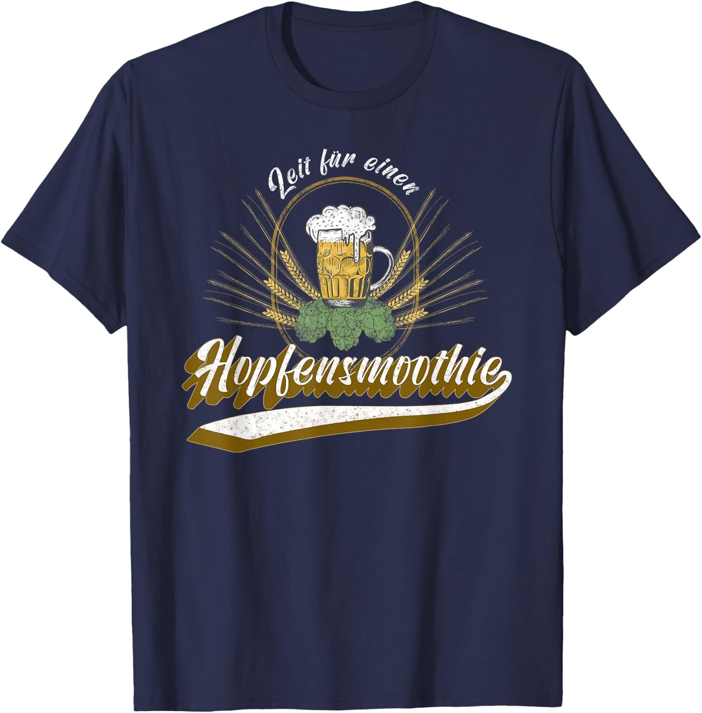 Retro Father's Day Time for Hop Smoothie Beer with Hops T-Shirt - T-Shirt | Navy