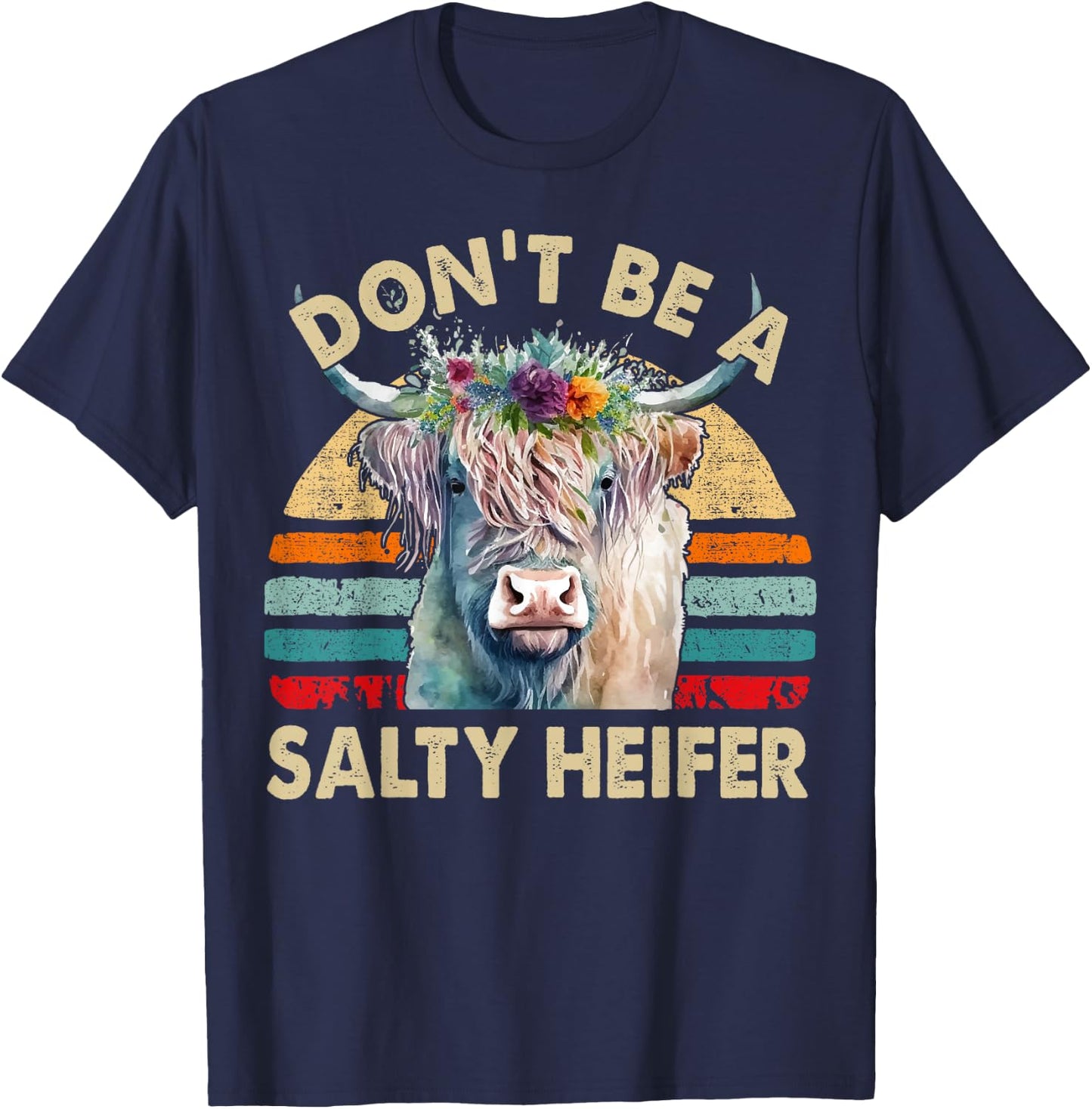 Highland Cow T-Shirt - T-Shirt | Navy