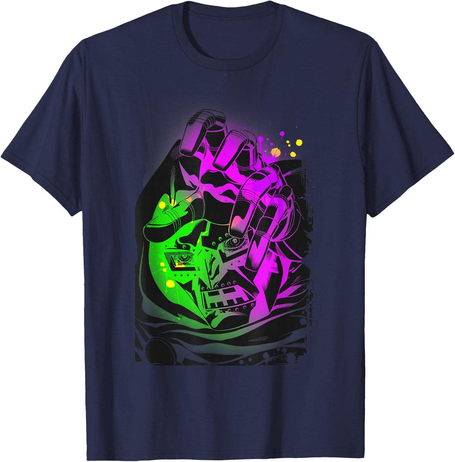 Marvel Fantastic Four Doctor Doom Color Pop Portrait T-Shirt - T-Shirt | Navy
