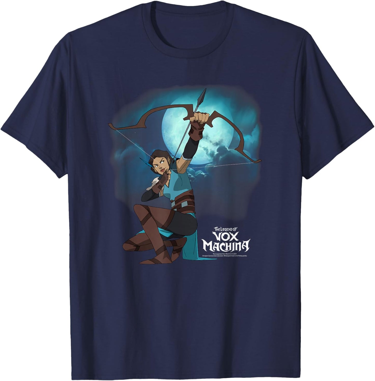 The Legend of Vox Machina Vex with Bow and Arrow T-Shirt - T-Shirt | Navy