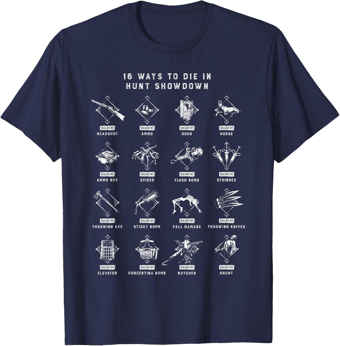 Hunt: Showdown 16 Ways to Die T-Shirt - T-Shirt | Navy