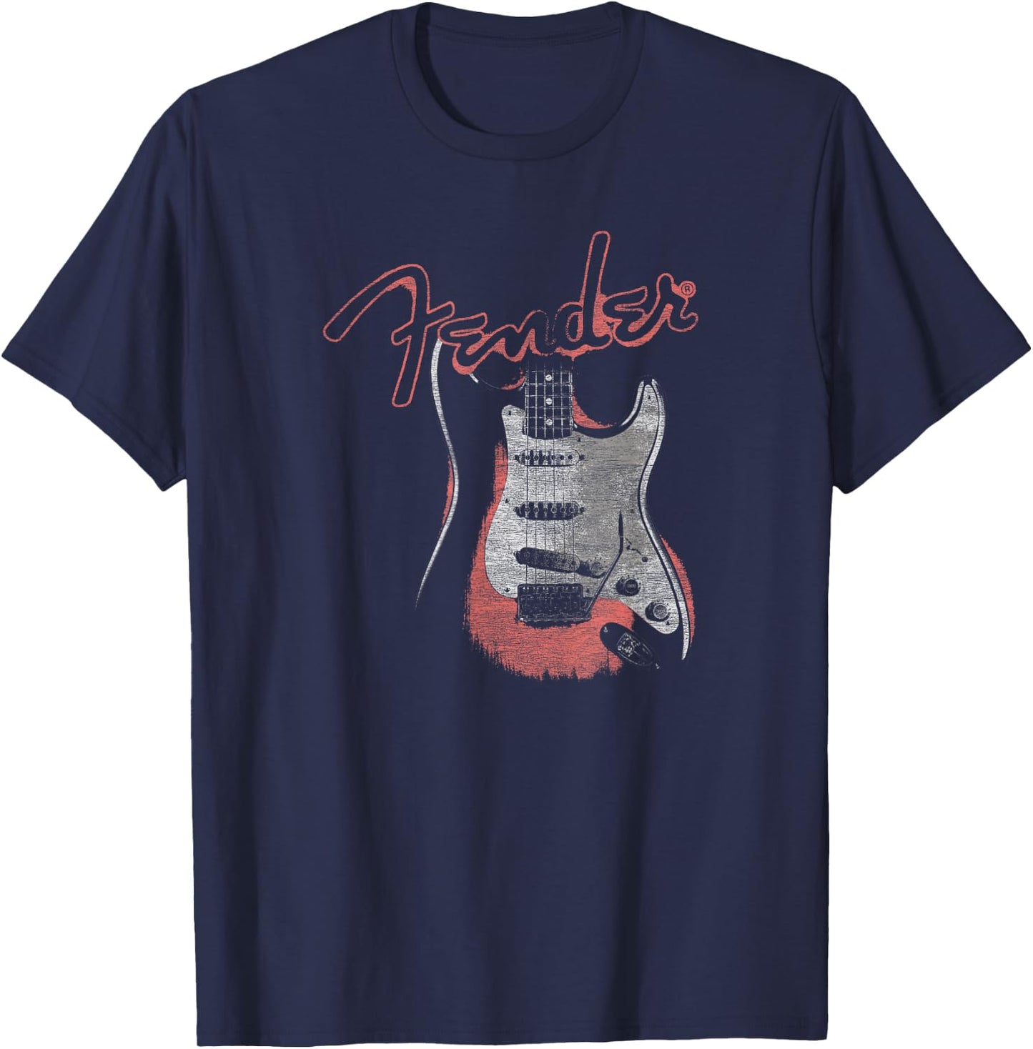 Fender Vintage Guitar Retro Glow T-Shirt - T-Shirt | Navy