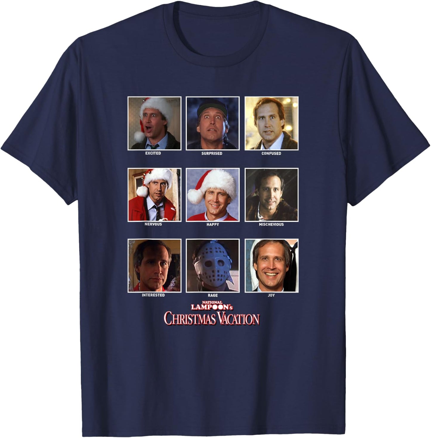 National Lampoon's Christmas Vacation Clark Panels T-Shirt - T-Shirt | Navy