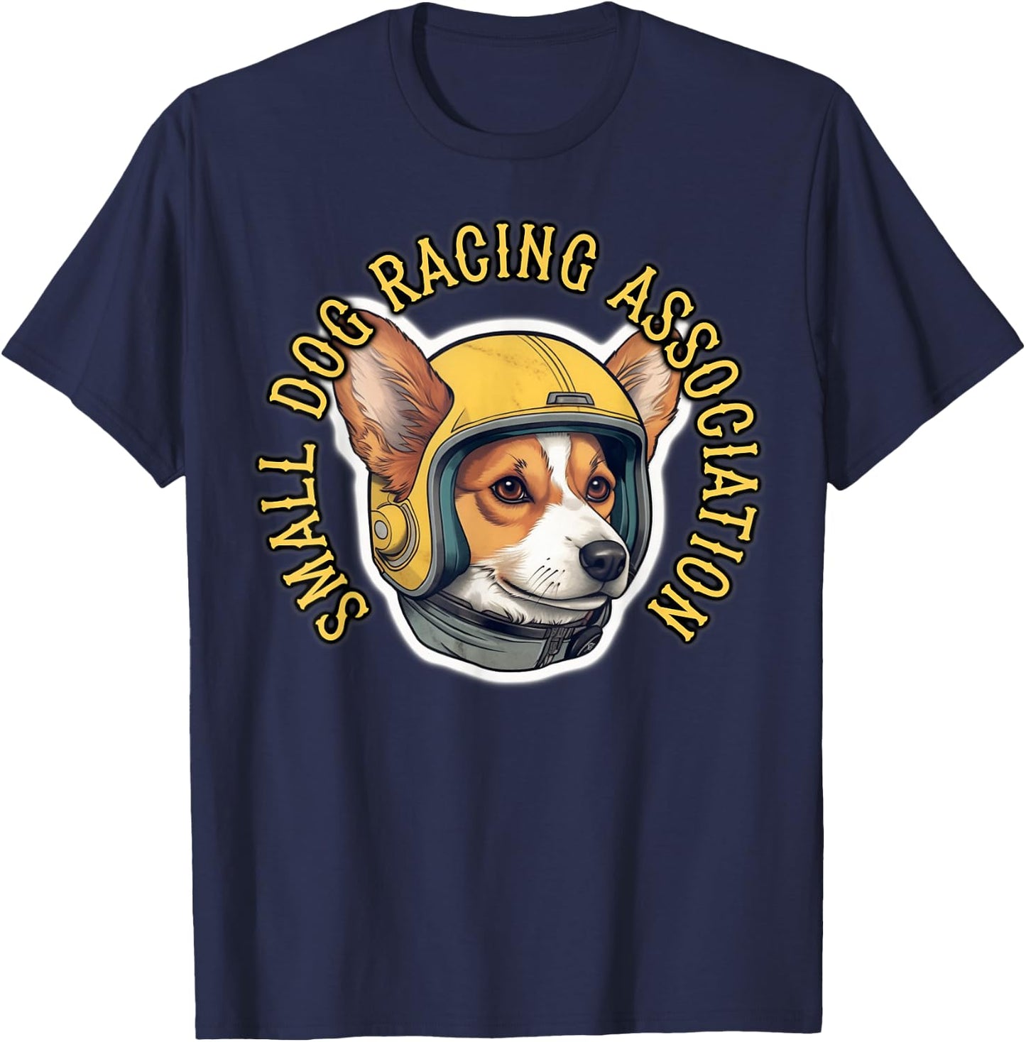Welsh Corgi Racing - Dog Race T-Shirt - T-Shirt | Navy