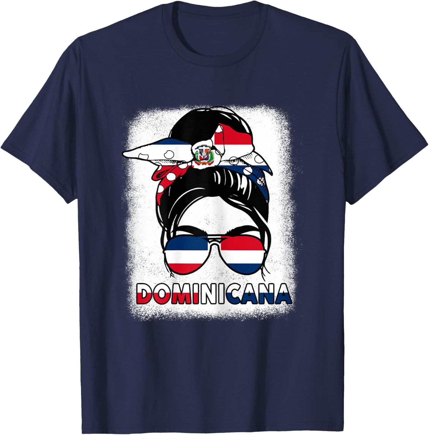 Dominican Republic Girl Independence Day Dominicana Flag T-Shirt - T-Shirt | Navy