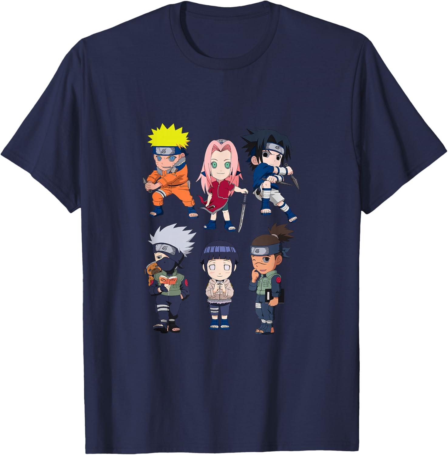 Naruto Chibi Heroes T-Shirt - T-Shirt | Navy