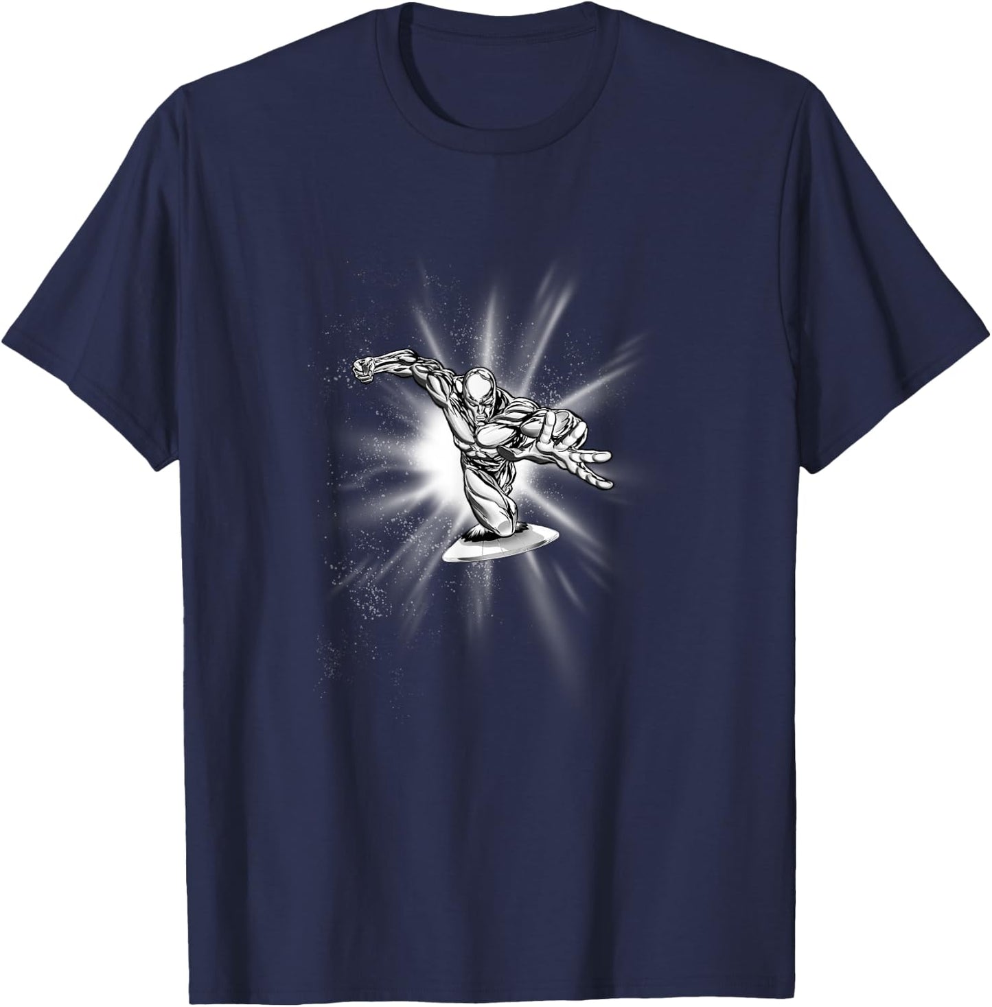 Marvel Fantastic Four Silver Surfer Speed Epic Logo T-Shirt - T-Shirt | Navy
