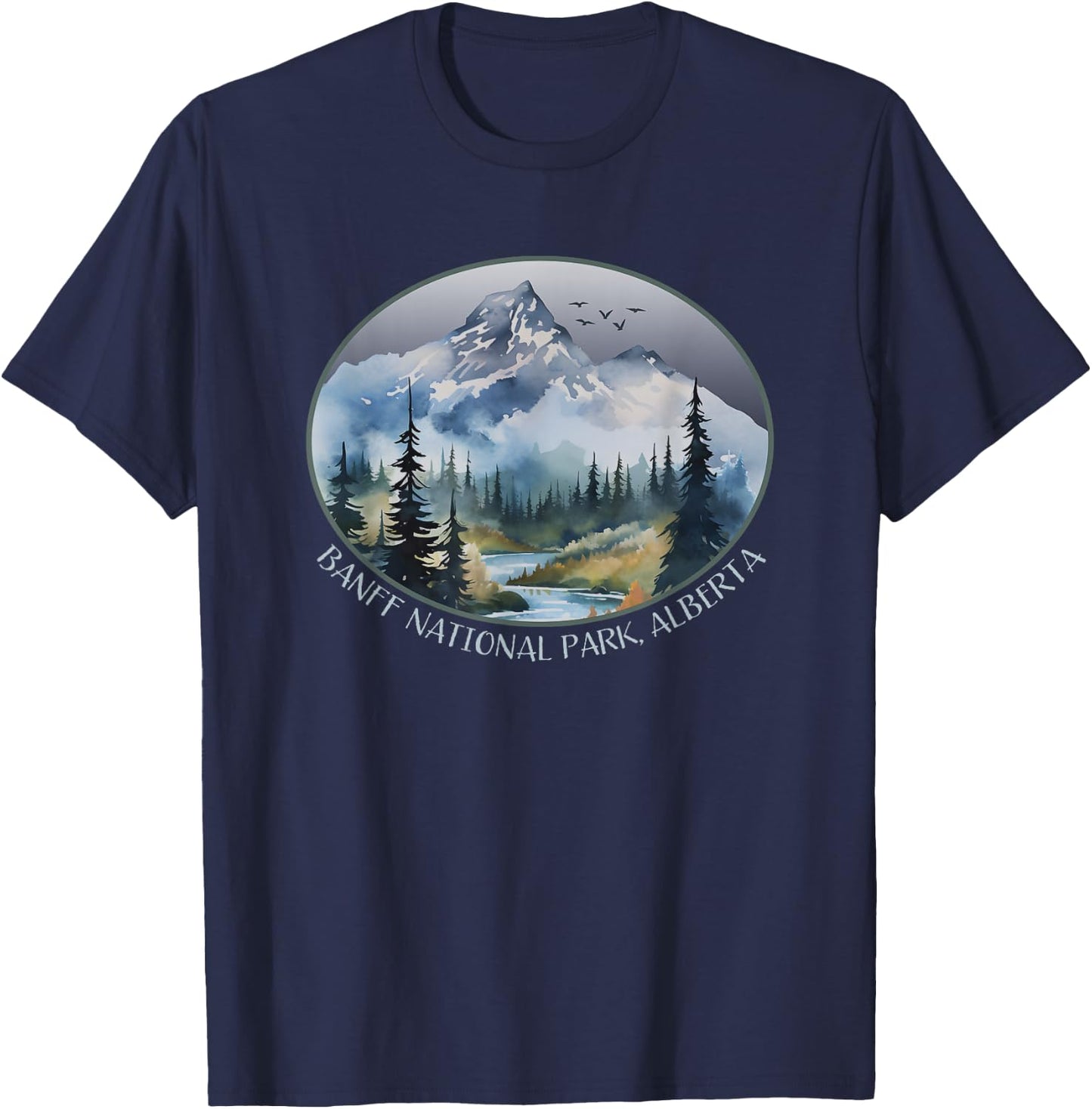 Banff National Park, Alberta, Canada Canadian Rockies T-Shirt - T-Shirt | Navy