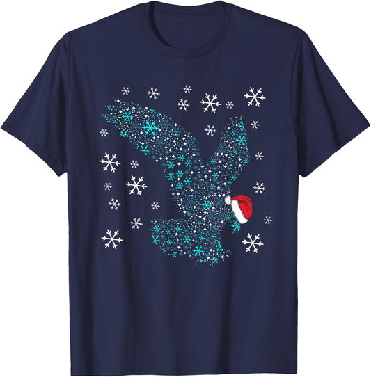 Funny Eagles Christmas Costume Eagle Santa XMAS Humor T-Shirt - T-Shirt | Navy