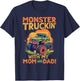 Monster Truck Toddler Monster truckin with my mom and dad T-Shirt - T-Shirt | Navy
