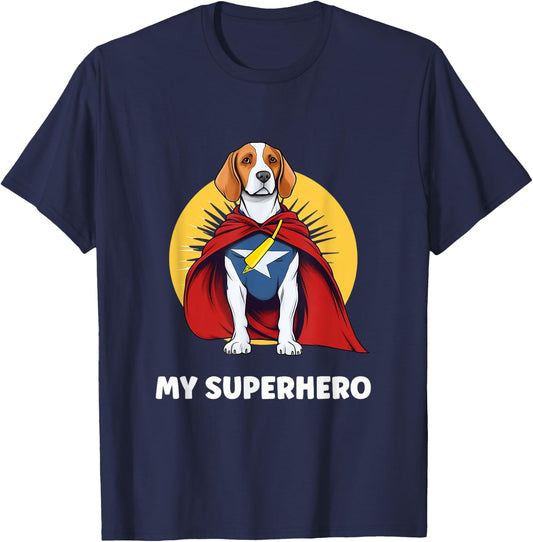 Beagle My Superhero T-Shirt - T-Shirt | Navy