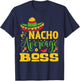 Nacho Average BOSS Custom Name Cinco De Mayo Sombrero T-Shirt - T-Shirt | Navy