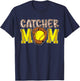 Catcher Mom Softball Catcher Mom Softball Catcher Mama T-Shirt - T-Shirt | Navy