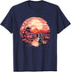 Japanese Sunset Border Collie T-Shirt - T-Shirt | Navy