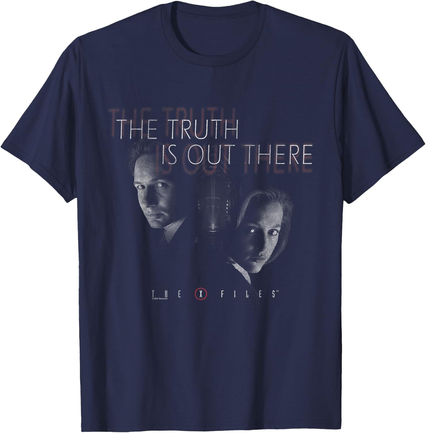 The X-Files Mulder & Scully Truth is Out There Vintage TV T-Shirt - T-Shirt | Navy