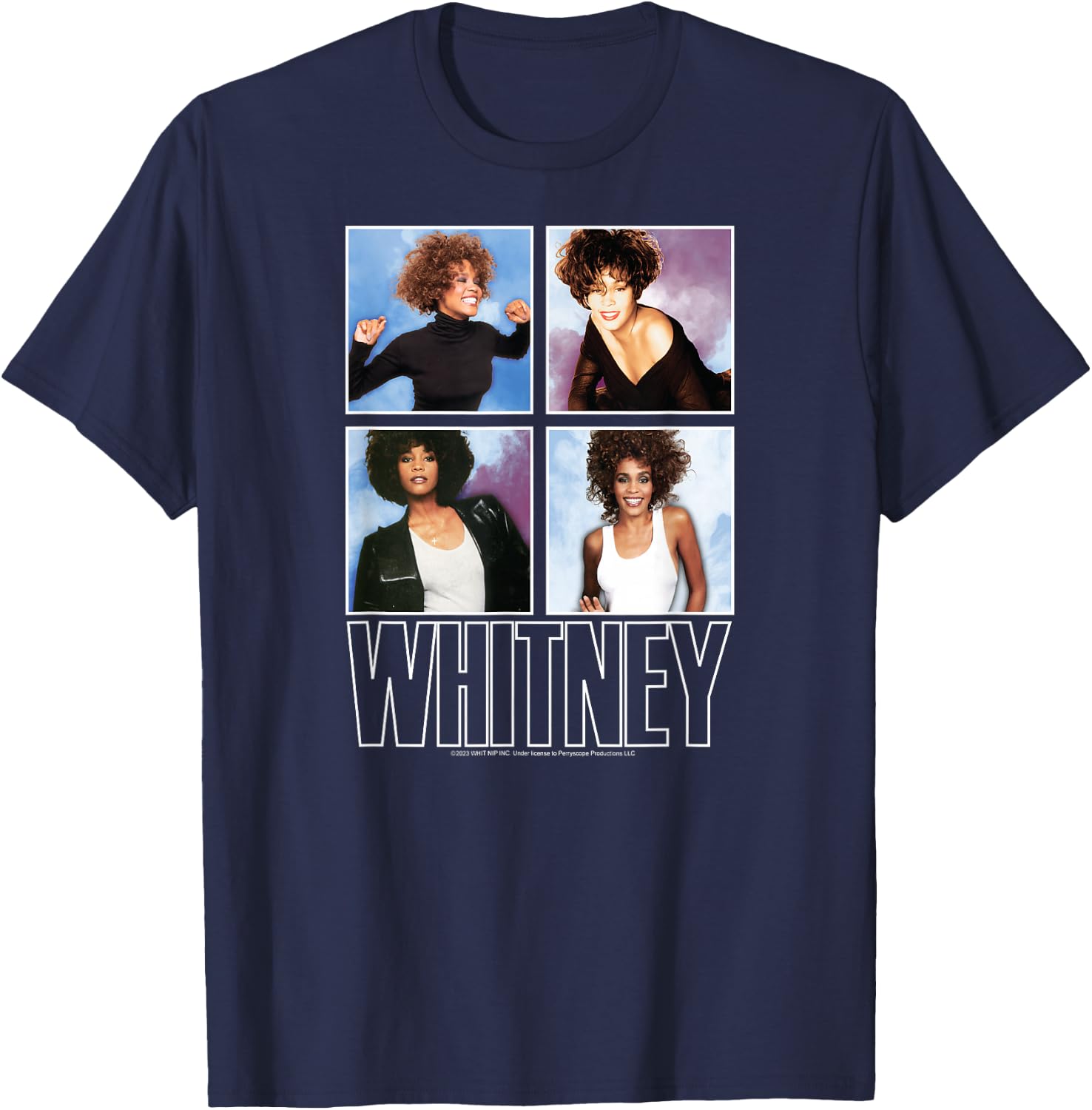 Whitney Houston - Grid T-Shirt - T-Shirt | Navy