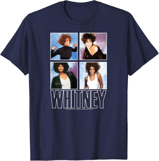 Whitney Houston - Grid T-Shirt - T-Shirt | Navy