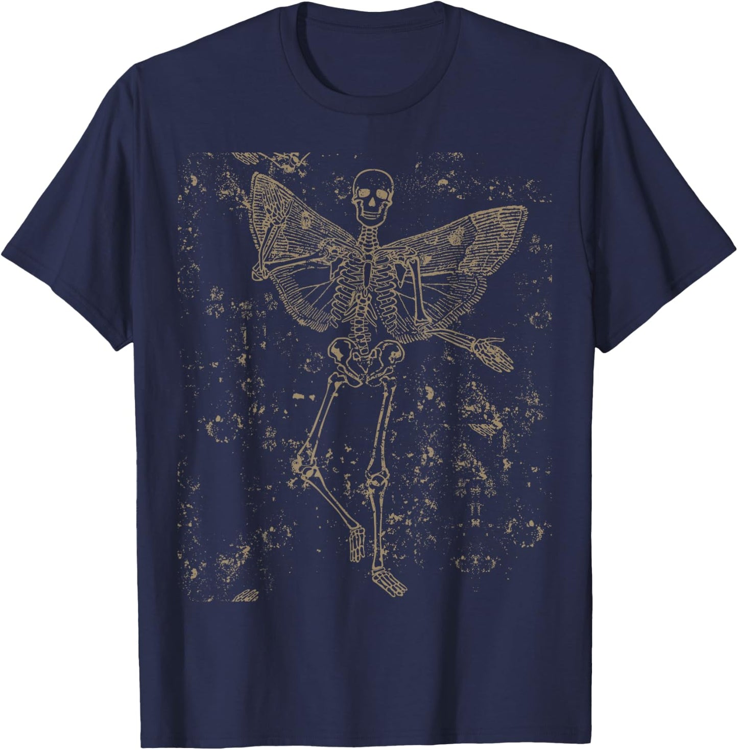 Fairy Grunge Goth Butterfly Skeleton Fairycore T-Shirt - T-Shirt | Navy