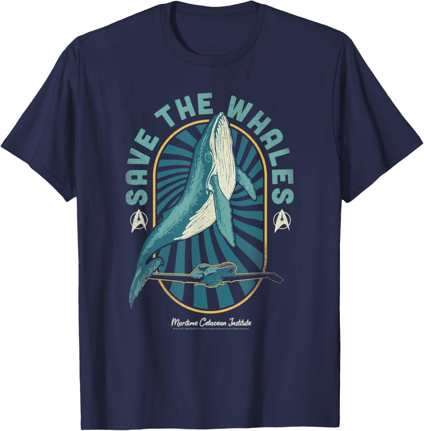 Star Trek IV: The Voyage Home Save The Whales Collection T-Shirt - T-Shirt | Navy