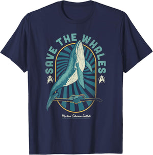 Star Trek IV: The Voyage Home Save The Whales Collection T-Shirt - T-Shirt | Navy