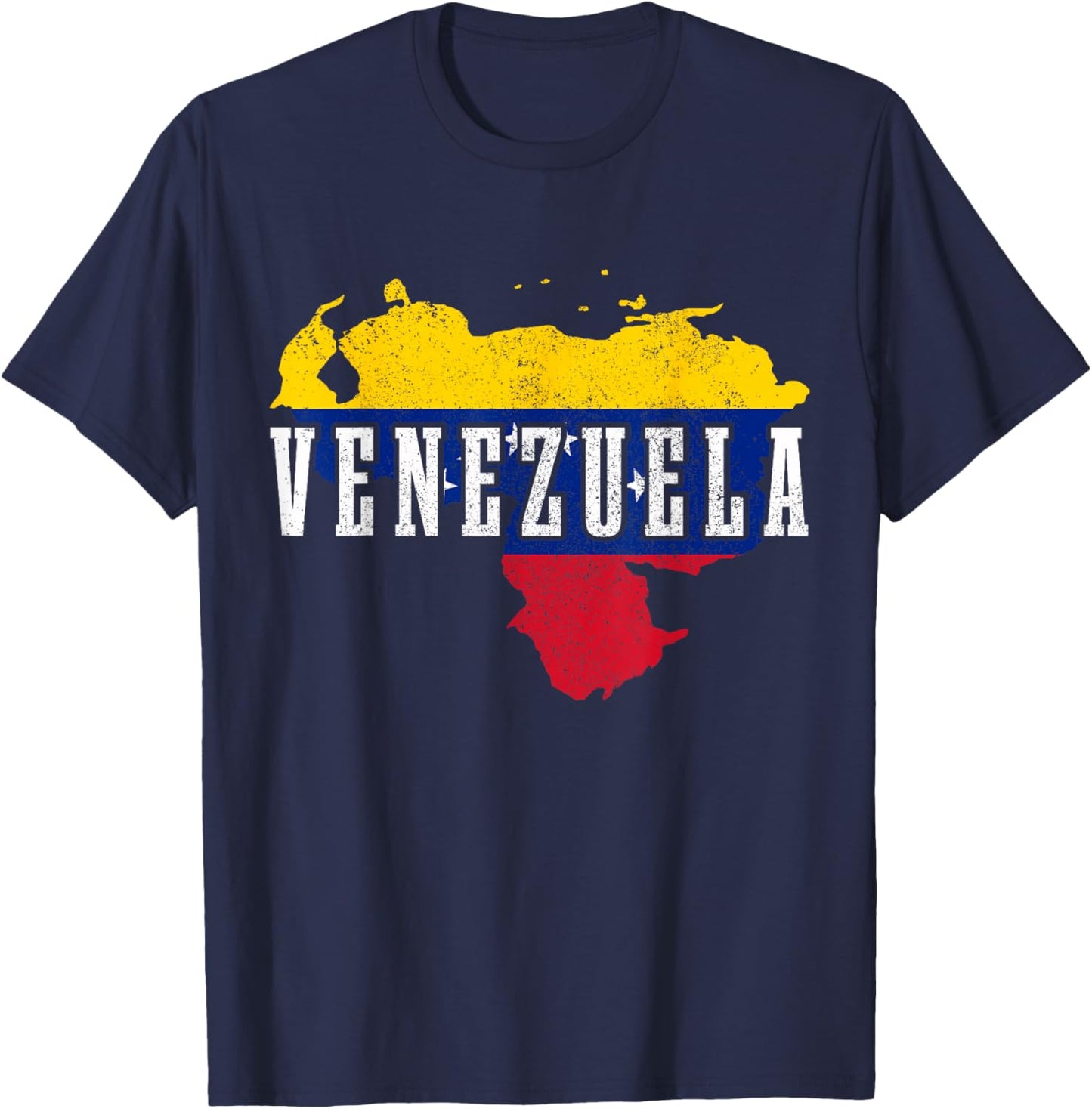 Venezuela Map Pride Venezuelan Flag T-Shirt - T-Shirt | Navy