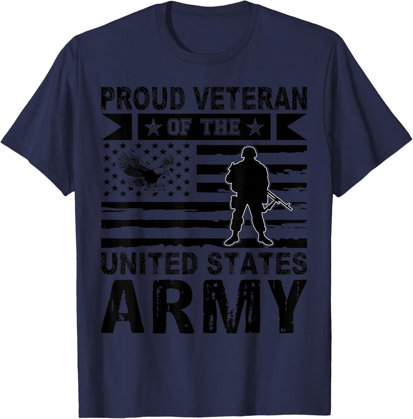 Proud Veteran of the United States Army T-Shirt - T-Shirt | Navy