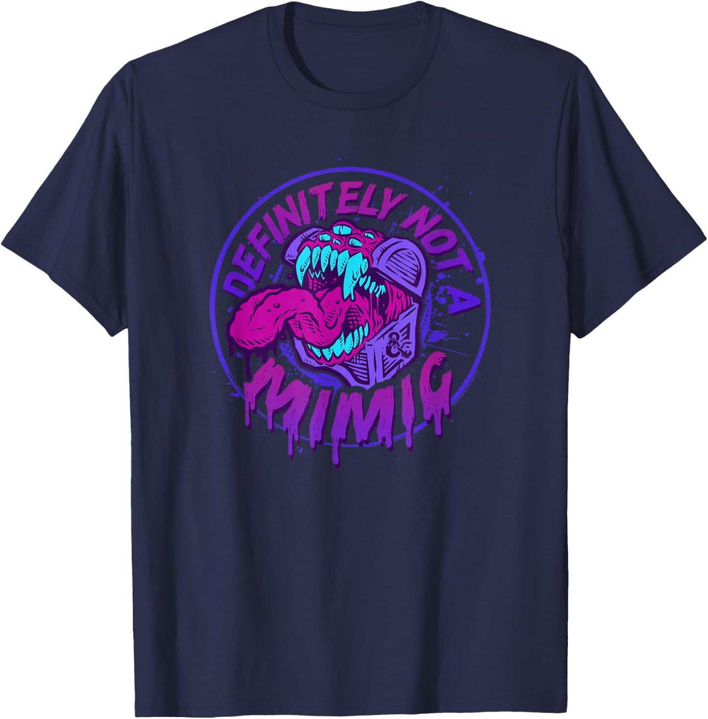 Dungeons & Dragons Definitely Not A Mimic Iconic Logo T-Shirt - T-Shirt | Navy