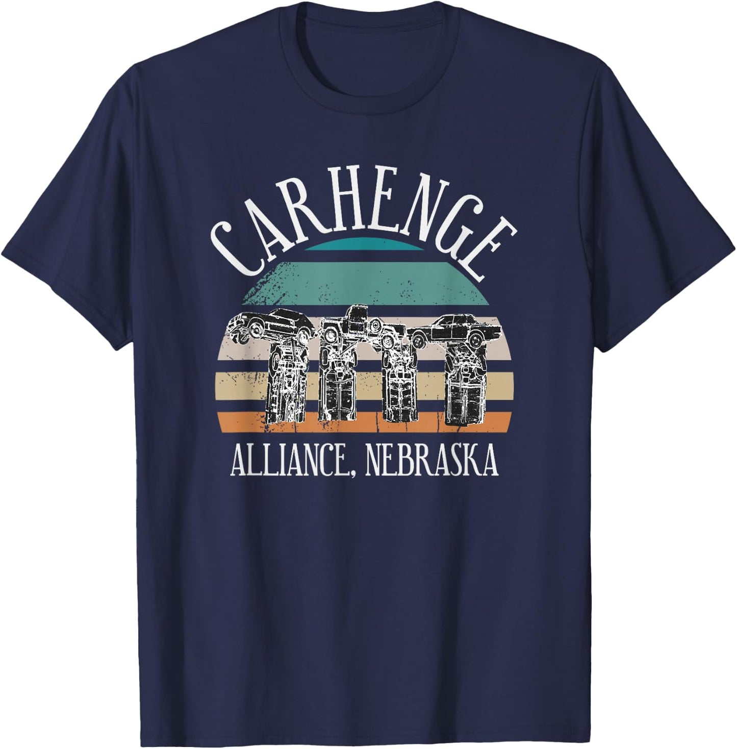 Carhenge Alliance Nebraska T-Shirt - T-Shirt | Navy