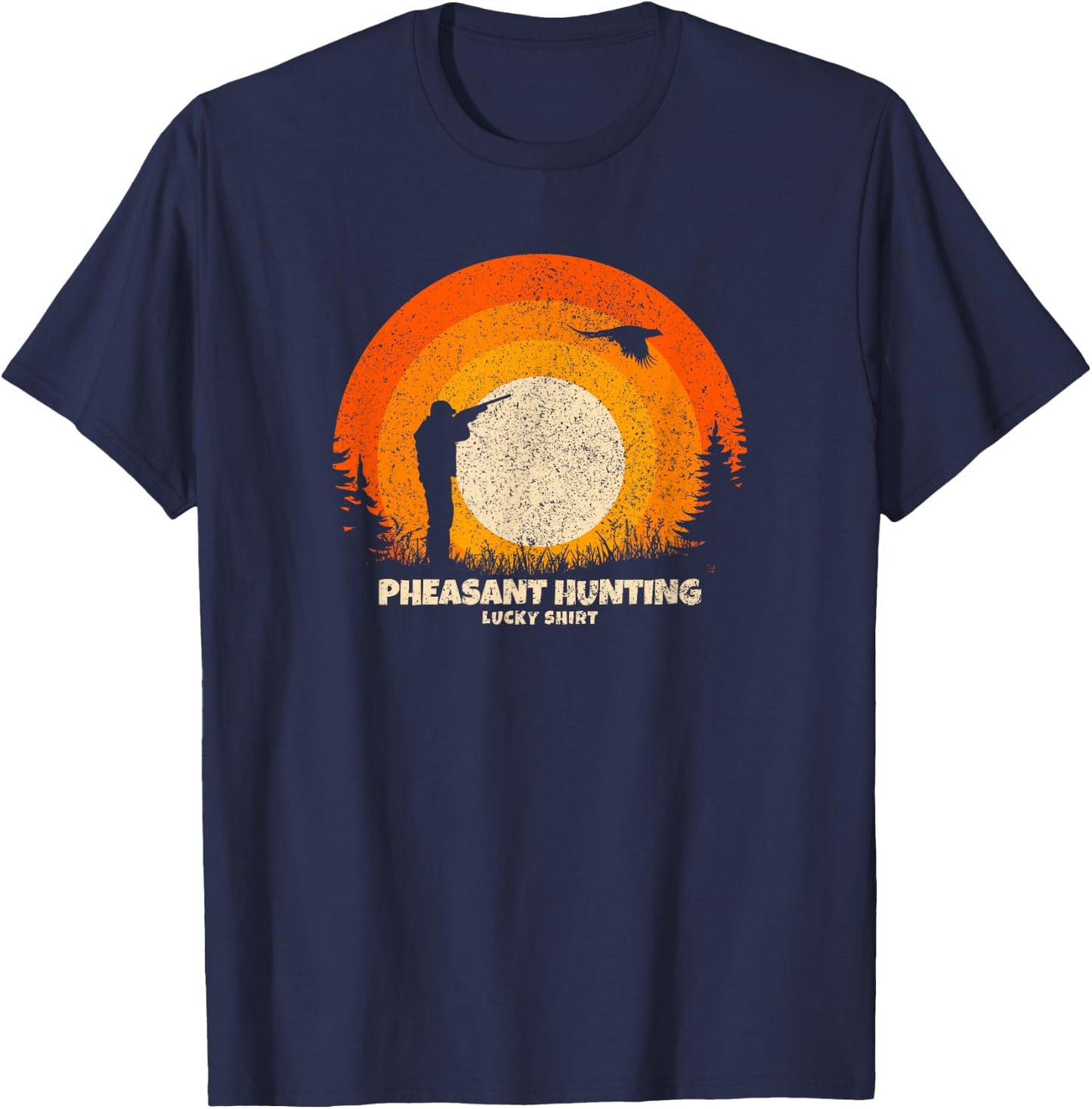 Pheasant Hunter Lucky Charm Pheasant Hunting T-Shirt - T-Shirt | Navy