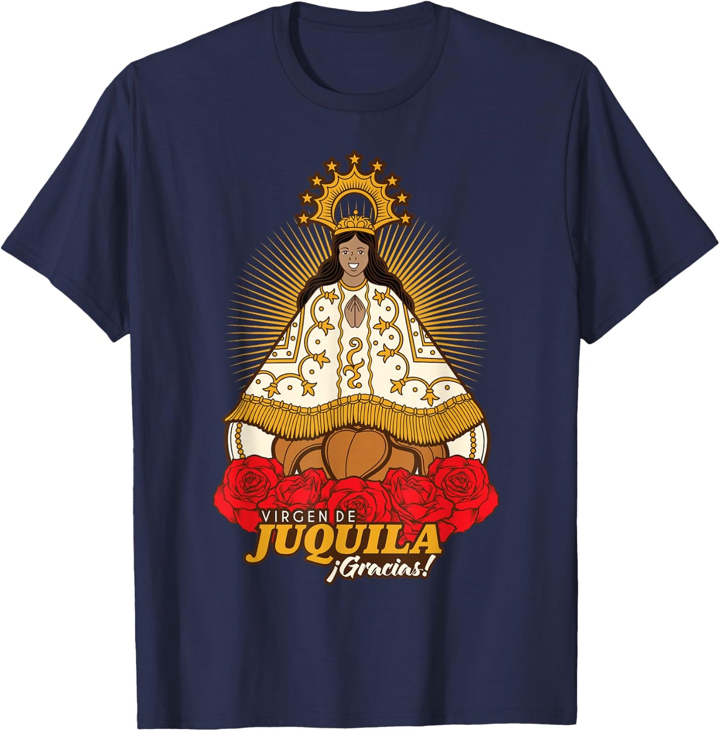 Virgen de Juquila, Nuestra Señora Inmaculada, Oaxaca Mexico T-Shirt - T-Shirt | Navy