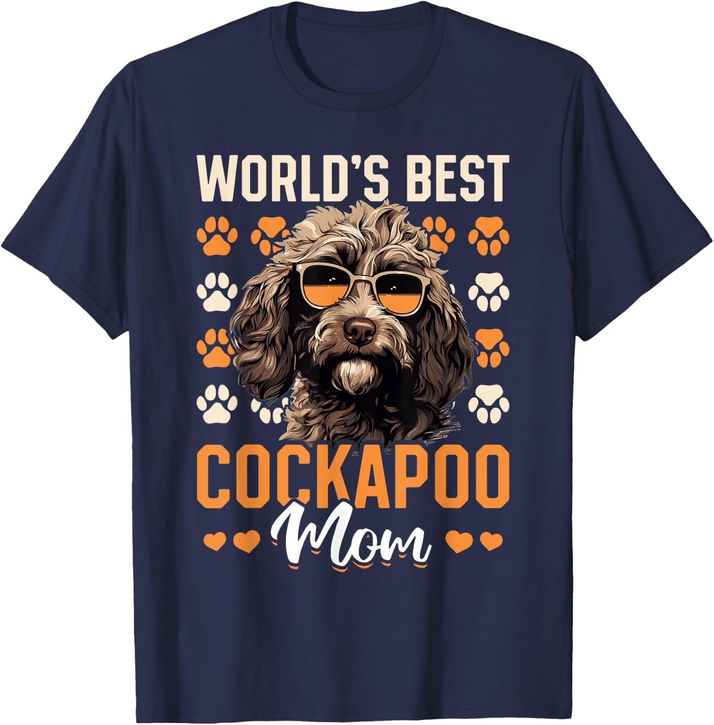 Cockapoo Dog Breed Pet World's Best Cockapoo Mom Women Kids T-Shirt - T-Shirt | Navy