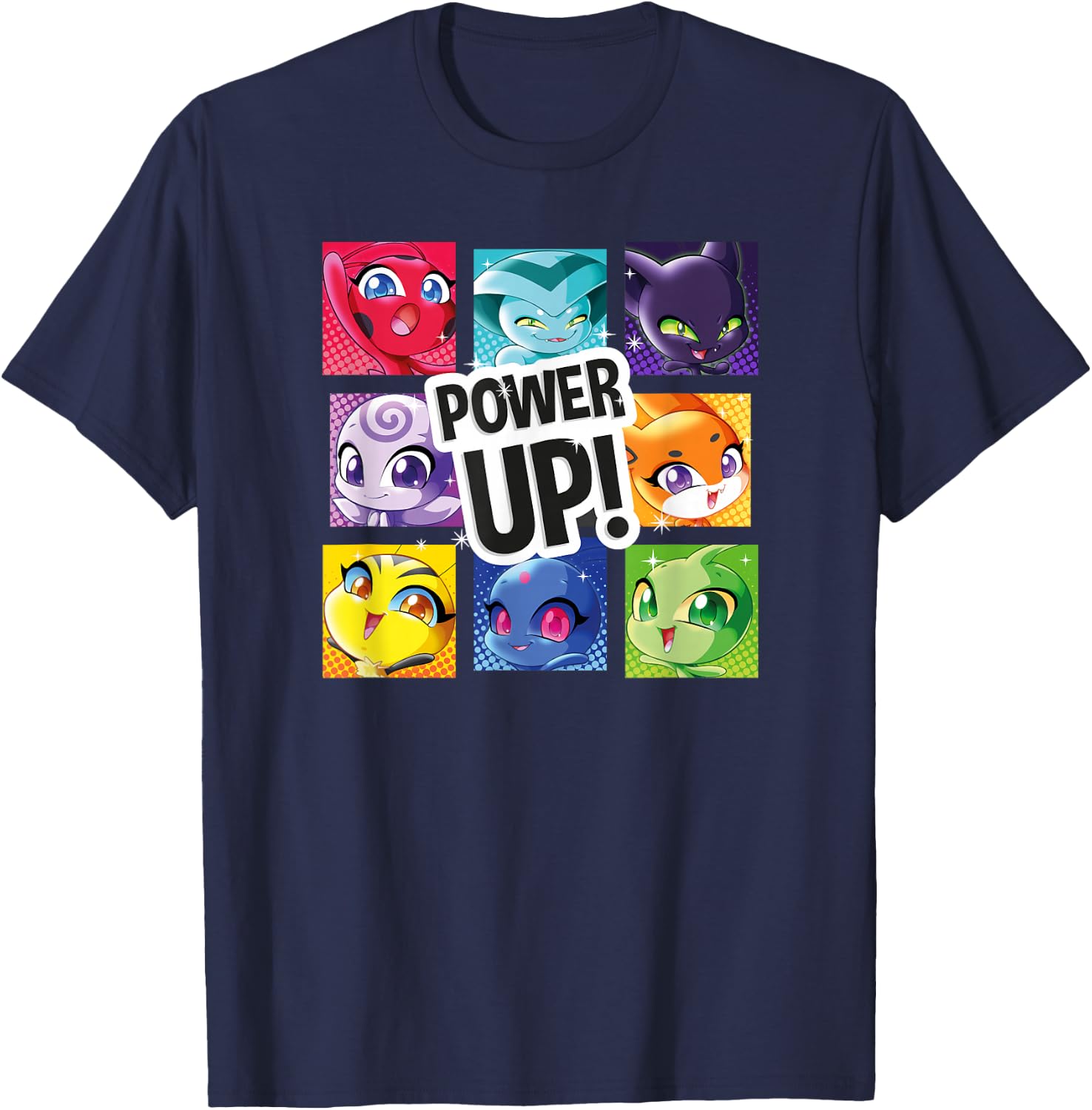 Miraculous Ladybug Kwamis Collection with All Kwamis Small T-Shirt - T-Shirt | Navy