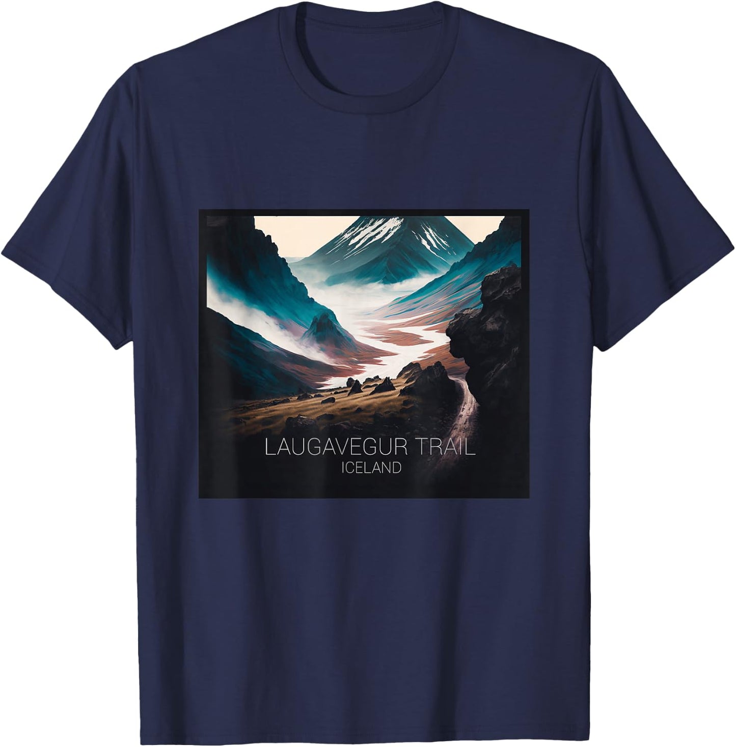 Laugavegur Trail Iceland T-Shirt - T-Shirt | Navy
