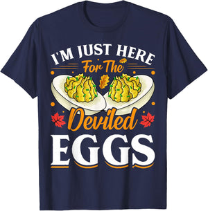 I'm Just Here for The Deviled Eggs T-Shirt - T-Shirt | Navy