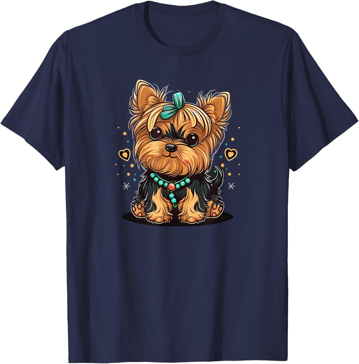 Funny Yorkshire Terrier Cute Puppy T-Shirt - T-Shirt | Navy