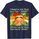 I Need A Job That Isn’t Too Jobby Funny Retro Lazy Sloth T-Shirt - T-Shirt | Navy