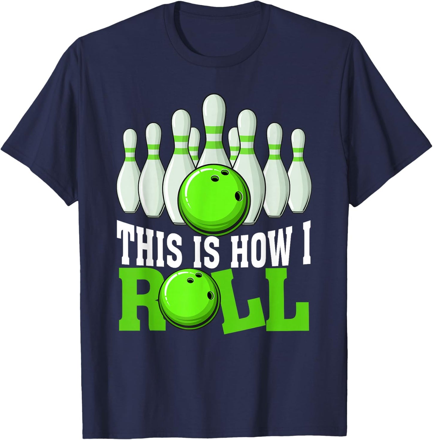 Funny Vintage Bowling Team Bowler Bowling Lover Boys Girls T-Shirt - T-Shirt | Navy