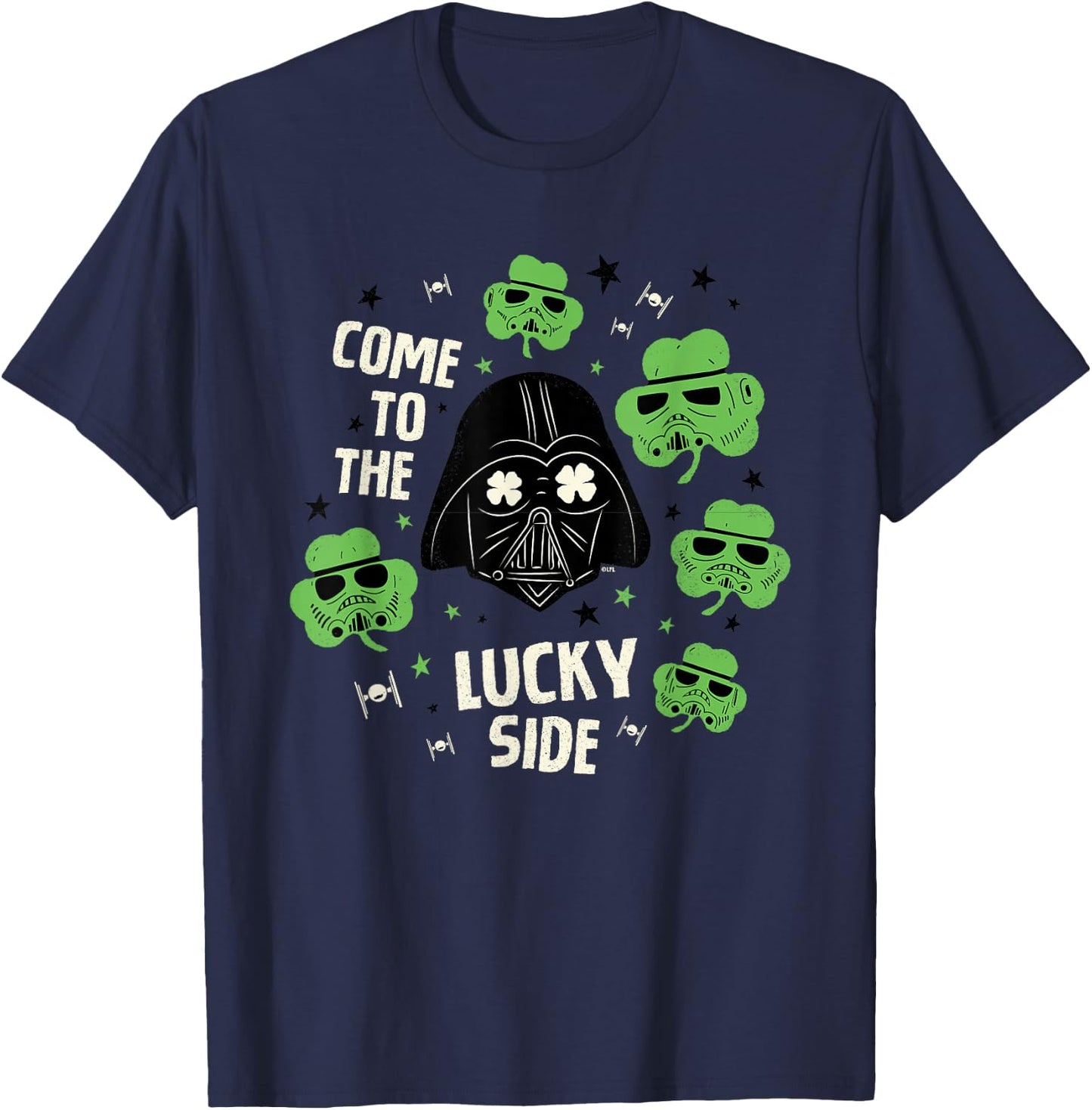 Star Wars Darth Vader The Lucky Side St. Patrick’s Day T-Shirt - T-Shirt | Navy