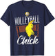 Volleyball Player Team Chicken Vintage Volleyball Chick T-Shirt - T-Shirt | Navy