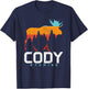 Cody Wyoming Vintage Retro Pride Souvenir Moose Nature T-Shirt - T-Shirt | Navy