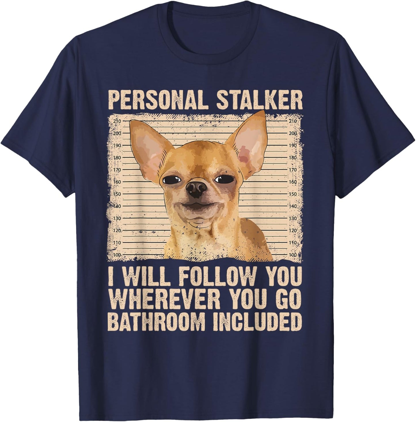 Cute Chihuahua Design Women Kids Chihuahua Lovers T-Shirt - T-Shirt | Navy