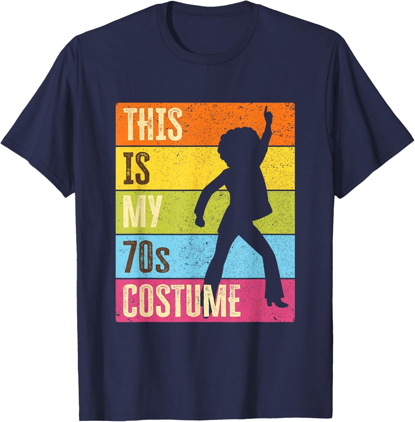 This Is My 70s Costume, Women | 70s Outfit & 1970s Disco T-Shirt - T-Shirt | Navy