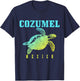 Cozumel Beach Mexico Sea Turtle Surfer Scuba Diving T-Shirt - T-Shirt | Navy