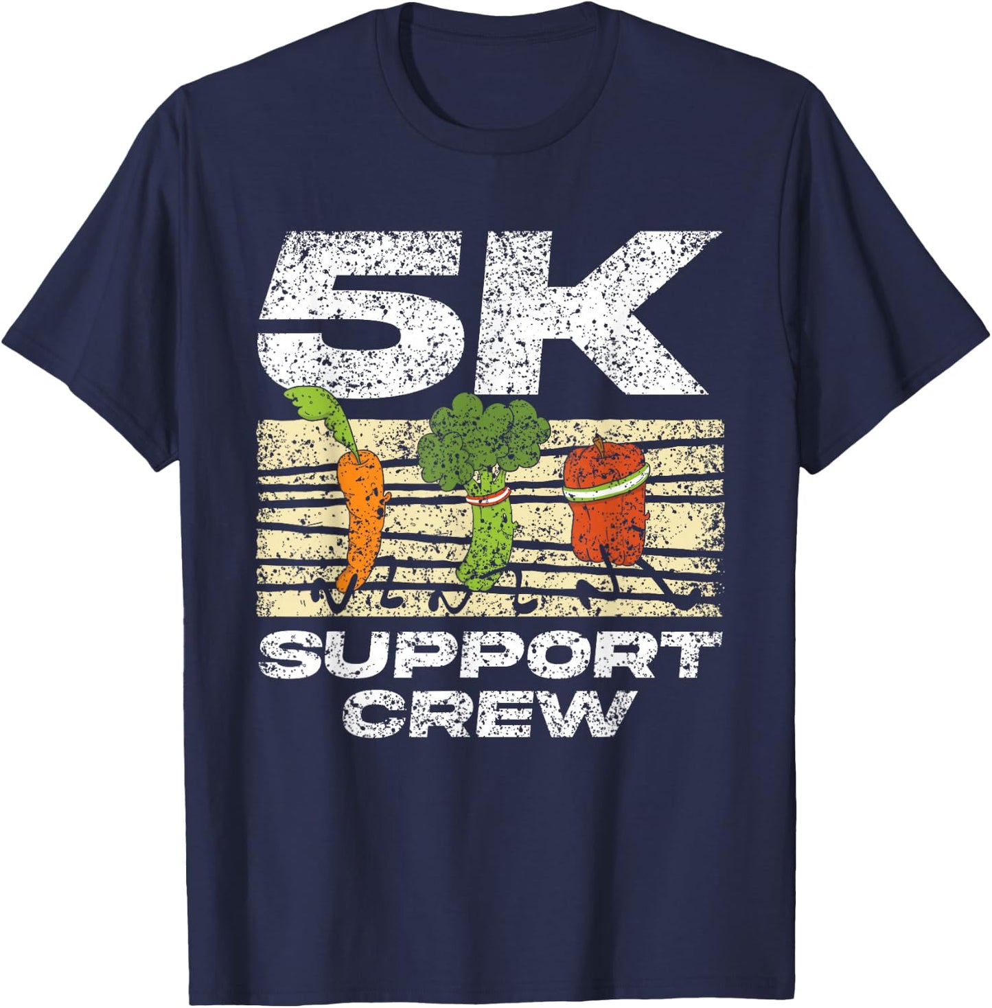 5K Support Crew Run Running Runner Race 5K T-Shirt - T-Shirt | Navy