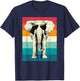 Retro Vintage Elephant with Sunglasses Wild Animal Lovers T-Shirt - T-Shirt | Navy