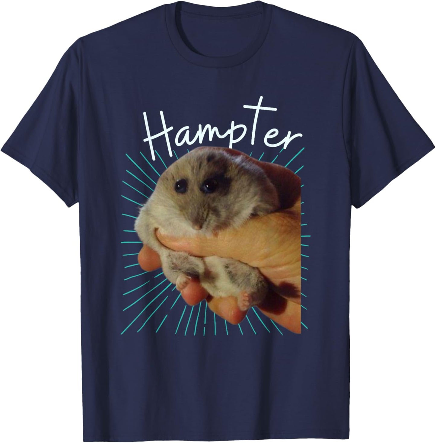 Cute and Funny Hampter Hamster Dunk Meme Pet Owners T-Shirt - T-Shirt | Navy