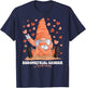 Endometrial Cancer Awareness Month Peach Ribbon Gnome T-Shirt - T-Shirt | Navy