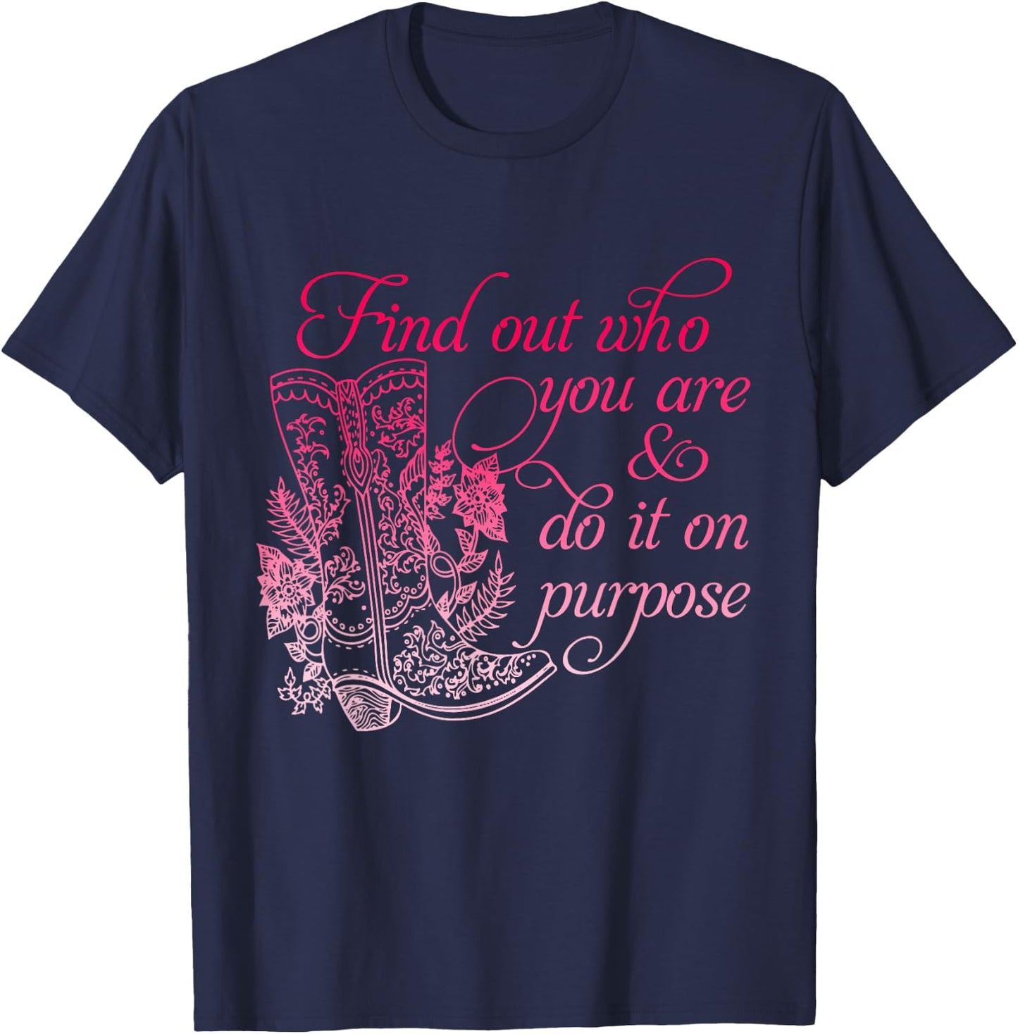 Find Out Who You Are & Do It On Purpose Vintage Apparel T-Shirt - T-Shirt | Navy