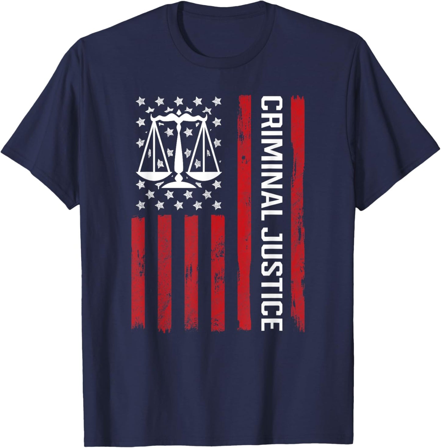Criminal Justice Major College Student Graduate Graduation T-Shirt - T-Shirt | Navy