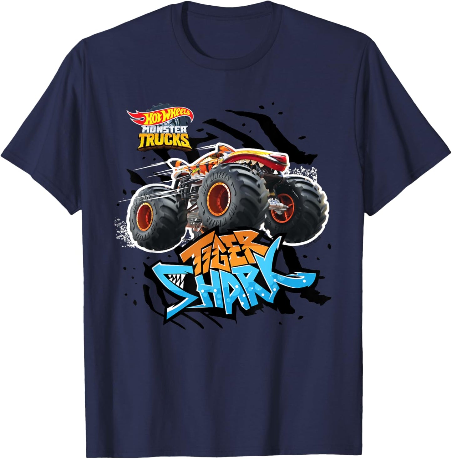 Hot Wheels - Tiger Shark Orange T-Shirt - T-Shirt | Navy
